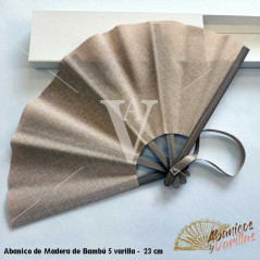 Leques de bambu com 5 varas, 23 cm