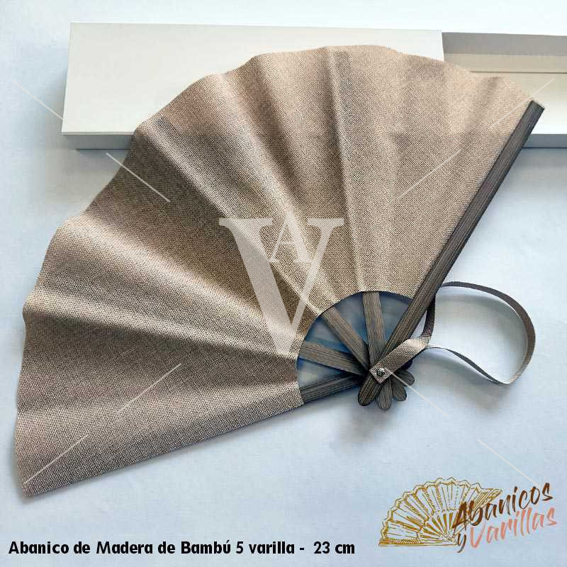 Abanicos de Bambú con 5 Varillas 23 cm