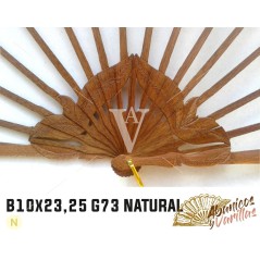 Varillas para abanicos de madera africana bubinga | danta de 10 cm x 23 ou 25 cm