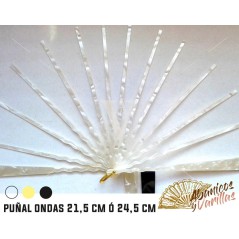 Varilla Nacarina Puñal para abanicos. 21,5 y 24,5 cm