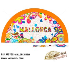 Abanico  en Acrilico pintado con diseños para souvenir Mallorca New
