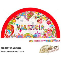 Abanico  en Acrilico pintado con diseños para souvenir Valencia New
