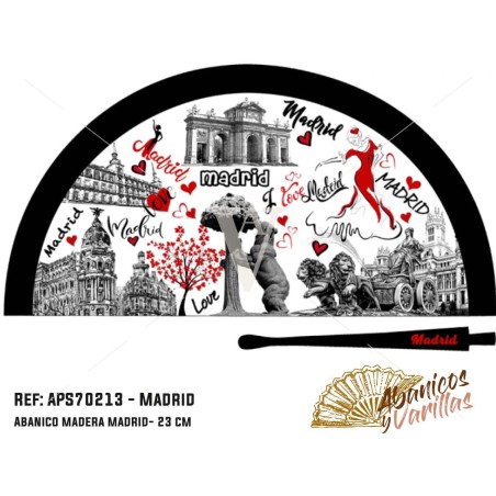 Leque de Souvenir monumentos Madrid
