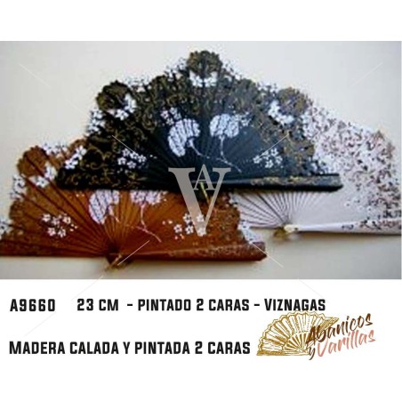 Abanico Baraja 22 cm Biznagas Malagueñas 2 caras